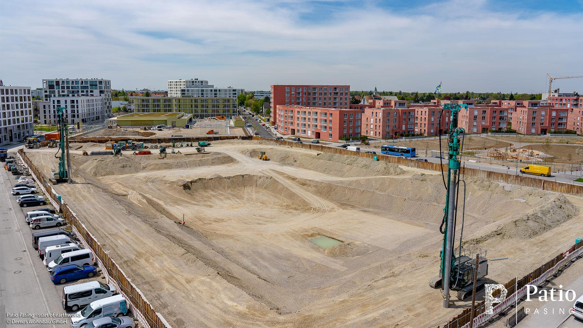 „Patio Pasing“ in Pasing-Obermenzing: Start of the earthworks